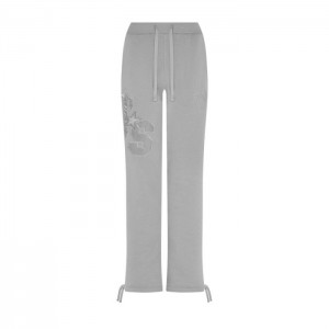 Dámské Jogger Kalhoty Trapstar TS-Star Silver Satin Applique Loose Fit Šedé CZ | ZU13-237
