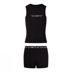 Dámské Kraťasy Trapstar Script Boxerské Černé Bílé CZ | LK31-609