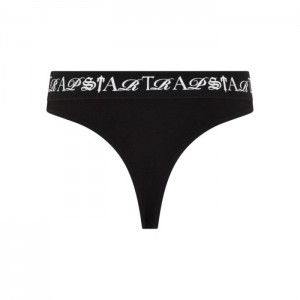 Dámské Kraťasy Trapstar Script Tanga Černé Bílé CZ | RW87-566