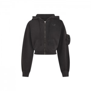 Dámské Mikina s Kapucí Trapstar Construct Batwing Hoodie Černé CZ | DQ23-837
