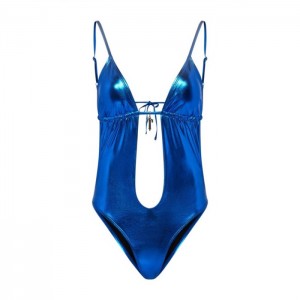 Dámské Plavky Trapstar Metallic Cutout One Piece Blankyt CZ | XU86-913