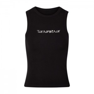 Dámské Top Trapstar Script Racer Vest Černé Bílé CZ | CI46-177