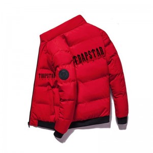 Pánské Bundy Trapstar Zimní London Červené CZ | RS64-596