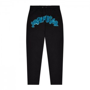 Pánské Kalhoty Trapstar Wildcard Jogging Bottoms Černé Tyrkysové CZ | KI27-490
