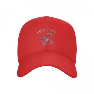 Pánské Klobouky Trapstar Baseball black Cap Červené CZ | HF35-255