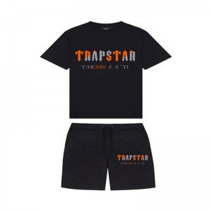 Pánské Kraťasy Trapstar Chenille Decoded Set Černé CZ | IY28-685
