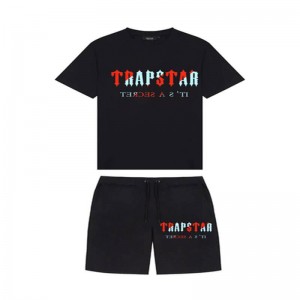 Pánské Kraťasy Trapstar Chenille Decoded Set Černé CZ | XJ01-163