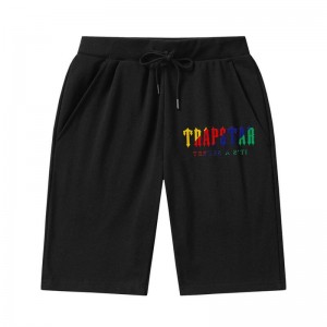 Pánské Kraťasy Trapstar Irongate Arch Chenille Černé CZ | TA74-978