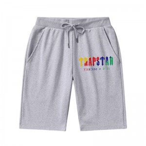 Pánské Kraťasy Trapstar Irongate Arch Chenille Šedé CZ | PN65-463