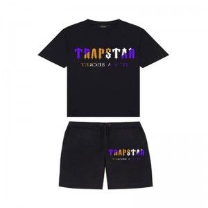 Pánské Kraťasy Trapstar Irongate Arch Chenille Set Černé CZ | ON49-920