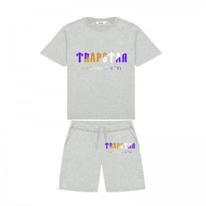 Pánské Kraťasy Trapstar Irongate Arch Chenille Set Šedé CZ | ZZ57-265