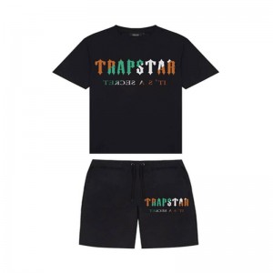 Pánské Kraťasy Trapstar Irongate Arch Chenille Set Černé CZ | IT54-935