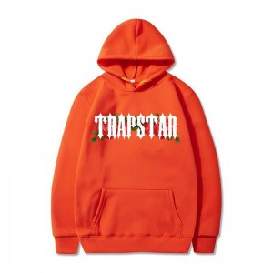 Pánské Mikina s Kapucí Trapstar Long Sleeve Oranžové CZ | VM63-565
