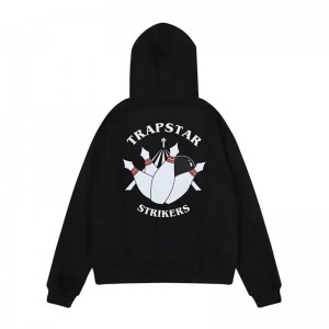 Pánské Mikina s Kapucí Trapstar Streetwear Strikers Černé CZ | XT26-349