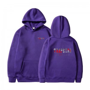 Pánské Mikina s Kapucí Trapstar Wild West Its a Secret Fialové CZ | HF64-006