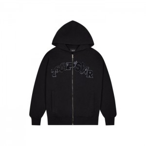 Pánské Mikina s Kapucí Trapstar Wildcard Chenille Zip Černé CZ | MV34-555