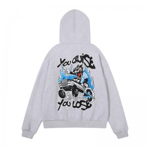 Pánské Mikina s Kapucí Trapstar You Cruise You Lose Paint Splatter Šedé CZ | AY01-748