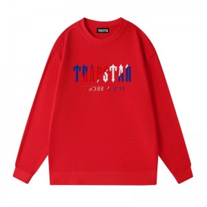 Pánské Mikiny Trapstar Crewneck It’s A Secret Galaxy Červené CZ | MN92-881