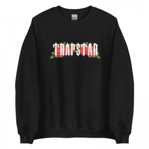 Pánské Mikiny Trapstar Flowers Černé CZ | CX18-994