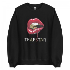 Pánské Mikiny Trapstar Red Lips Červené Černé CZ | TK26-388