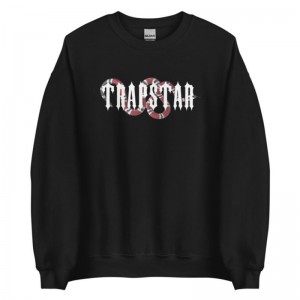 Pánské Mikiny Trapstar Snake Hadí Kůže Černé CZ | IN75-588