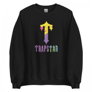 Pánské Mikiny Trapstar T-For Print Černé CZ | HZ96-376