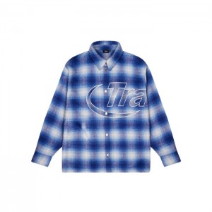 Pánské Svrchní Oblečení Trapstar Hyperdrive Overshirt Shirt Blankyt CZ | QR07-623