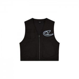 Pánské Svrchní Oblečení Trapstar Hyperdrive Pocket Vest Černé CZ | UK65-268