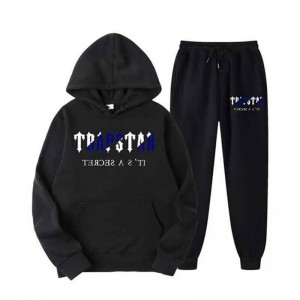 Pánské Tepláky Trapstar Chenille Decoded S Kapucí Černé CZ | KD13-807