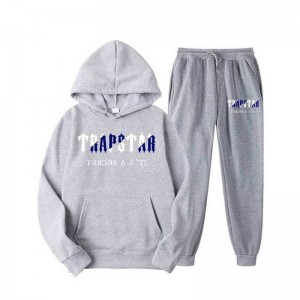 Pánské Tepláky Trapstar Chenille Decoded S Kapucí Šedé CZ | RU42-876
