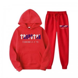 Pánské Tepláky Trapstar Chenille Decoded S Kapucí Červené CZ | WO84-622