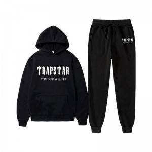 Pánské Tepláky Trapstar Chenille Decoded S Kapucí Černé CZ | YB01-896