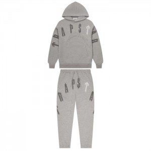 Pánské Tepláky Trapstar Irongate Arch Chenille 2.0 Šedé CZ | JO49-165