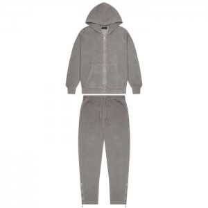 Pánské Tepláky Trapstar Irongate Patchwork Zip Hoodie Šedé CZ | PX53-279