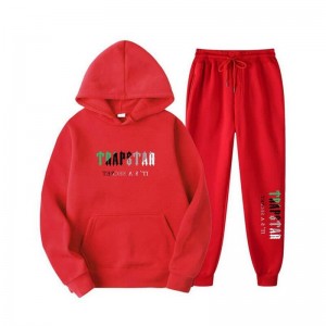 Pánské Tepláky Trapstar Printed Autumn Zimní Warm Sportswear Červené CZ | NF64-371