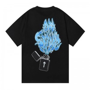 Pánské Tričko Trapstar Flame Printing Černé CZ | FT52-581