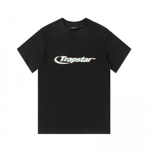 Pánské Tričko Trapstar Ghost Letter Logo Print Černé CZ | BY86-936