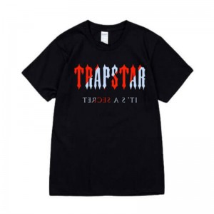 Pánské Tričko Trapstar It's a Secret Krátké Sleeve Černé CZ | PY28-554