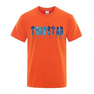 Pánské Tričko Trapstar London Chenille Tee Oranžové CZ | DG80-521