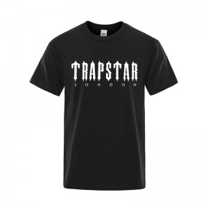 Pánské Tričko Trapstar London Letter Printed Černé CZ | UE87-074