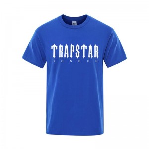 Pánské Tričko Trapstar London Letter Printed Blankyt CZ | TD11-803