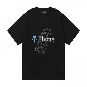 Pánské Tričko Trapstar Paint Splatter Phone Černé CZ | QL59-749