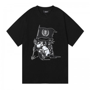 Pánské Tričko Trapstar Tiger Bike Rider Flag Černé CZ | JU46-931