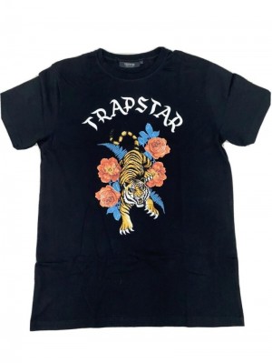 Pánské Tričko Trapstar Tiger T- Shirt Černé CZ | RS86-416