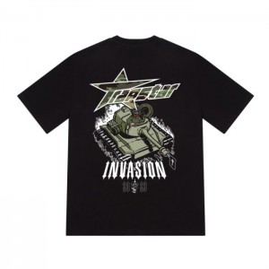 Pánské Tričko Trapstar Trap Invasion Tee Černé CZ | YV21-093