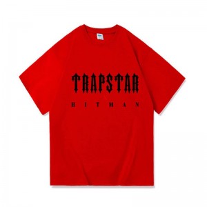 Pánské Tričko Trapstar X Hitman Červené CZ | LM02-639
