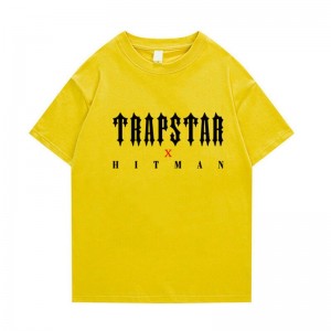 Pánské Tričko Trapstar X Hitman Žluté CZ | JS77-451