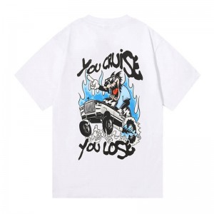 Pánské Tričko Trapstar You Cruise You Lose Tee Bílé CZ | EO49-717